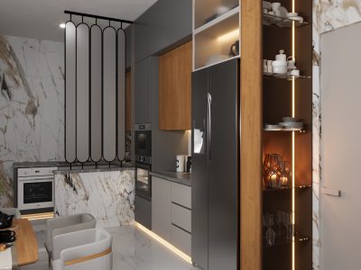 تصميم داخلي لمطبخ السيد علي موحان في المكاسب (1)